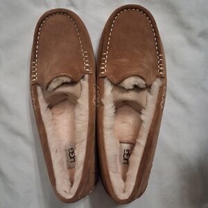 UGG Brown Suede Moccasin Slippers